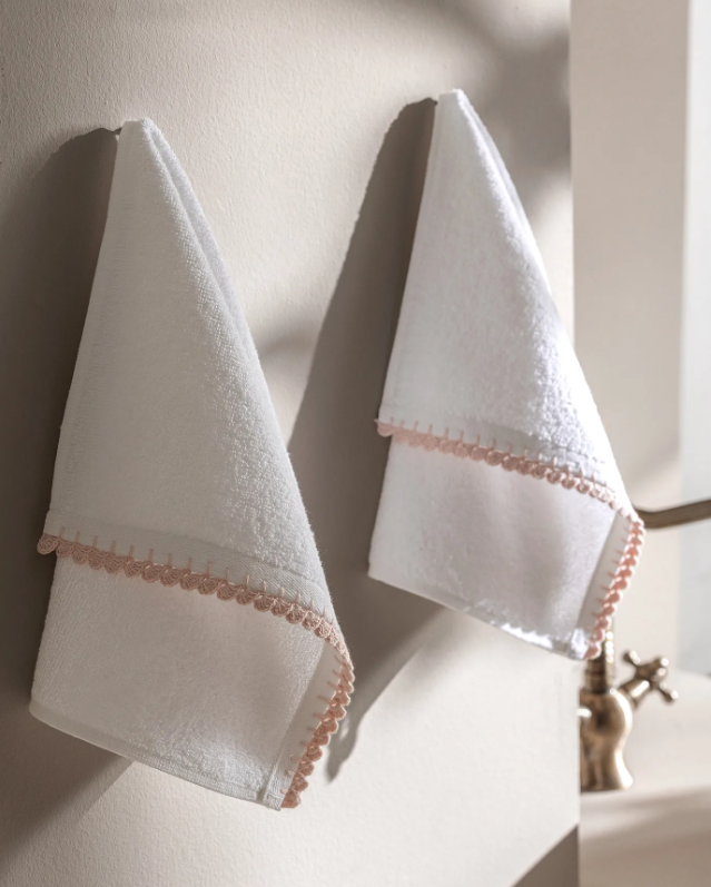 Набор полотенец для рук Camille Crochet из 2 шт., 30x40 см. - белый