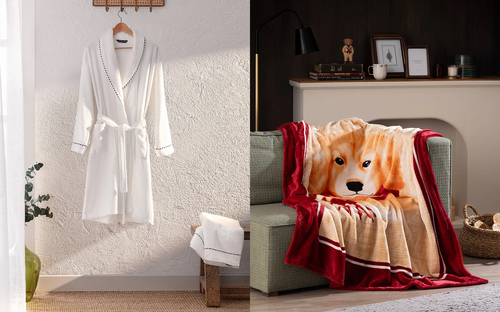 Халат и плед