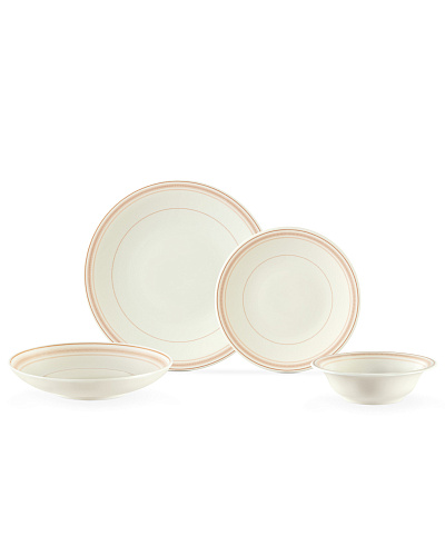 Столовый сервиз Moulin из 24 шт. - белый / персиковый