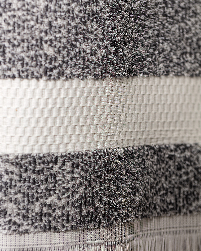 Полотенце для лица Brest Dyed 50x85 см. - экрю / темно-серое