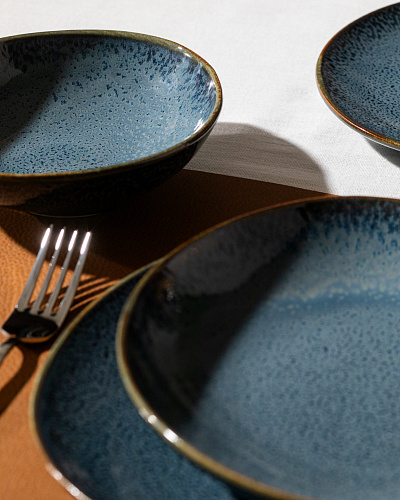 Столовый сервиз Charlotte из 24 шт. - индиго