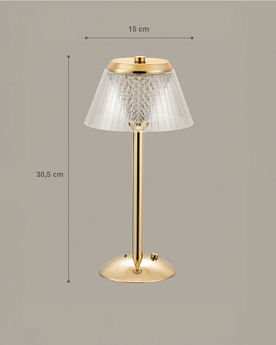 Настольная лампа Andre Touch 15x15x30,5 см, алюминий