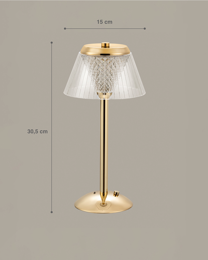 Настольная лампа Andre Touch 15x15x30,5 см, алюминий