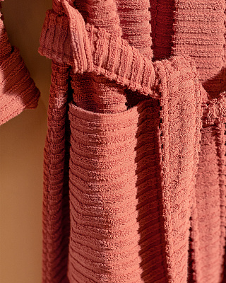 Набор банный унисекс халат и полотенце Carla 2 шт., ХХL р., 50x90 см. - красный