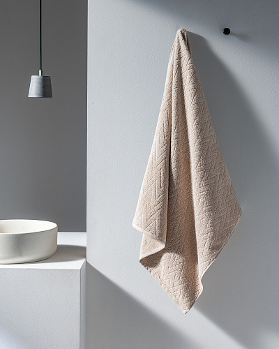 Банное полотенце Colette 70x140 см. - бежевое