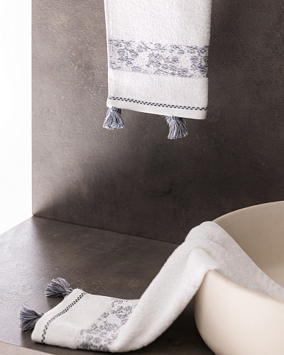 Набор полотенец для рук Fayette из 2 шт., 30x46 см. - белый