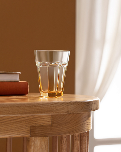 Набор стеклянных стаканов для напитков Perline - янтарный из 4 шт., 250мл