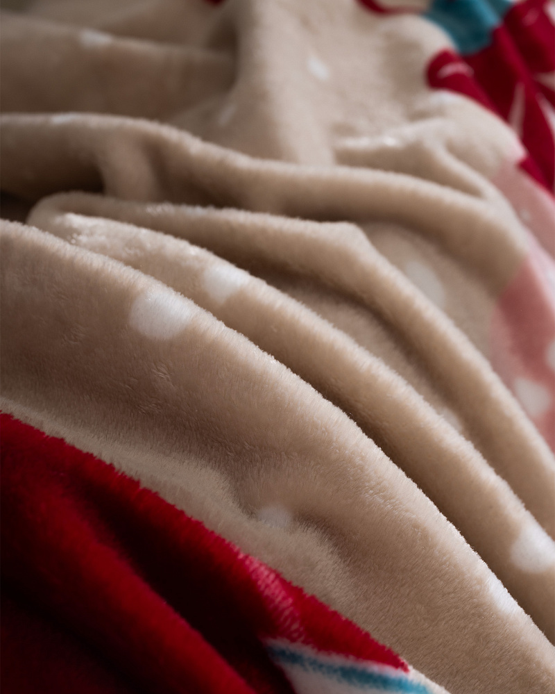 Плед Mezillac Welfsoft Polar 130x170 см, красный/бежевый