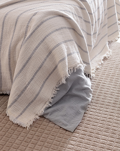 Подарочный комплект постельного белья двуспальный Marguerite 160x200 см с покрывалом, хлопок