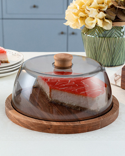 Тортовница Josette 24x24x12 см. - темно-серая