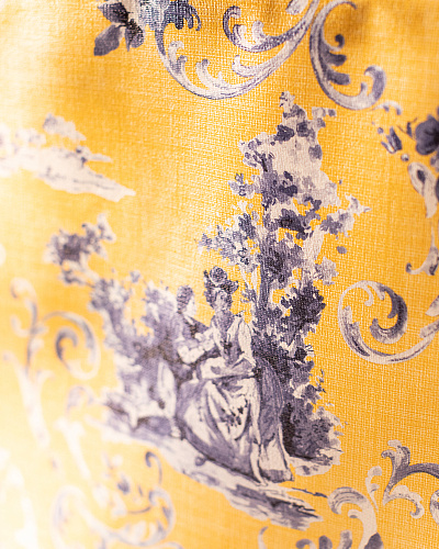 Скатерть Nora 140х200 см - желтая/ голубая