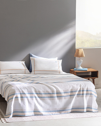 Комплект постельного белья двуспальный Patrice с вафельным покрывалом 240x260 см, - хлопок, лиоцелл