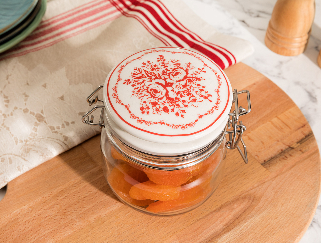 Банка Roesia 10,7x10,7x12см - прозрачный