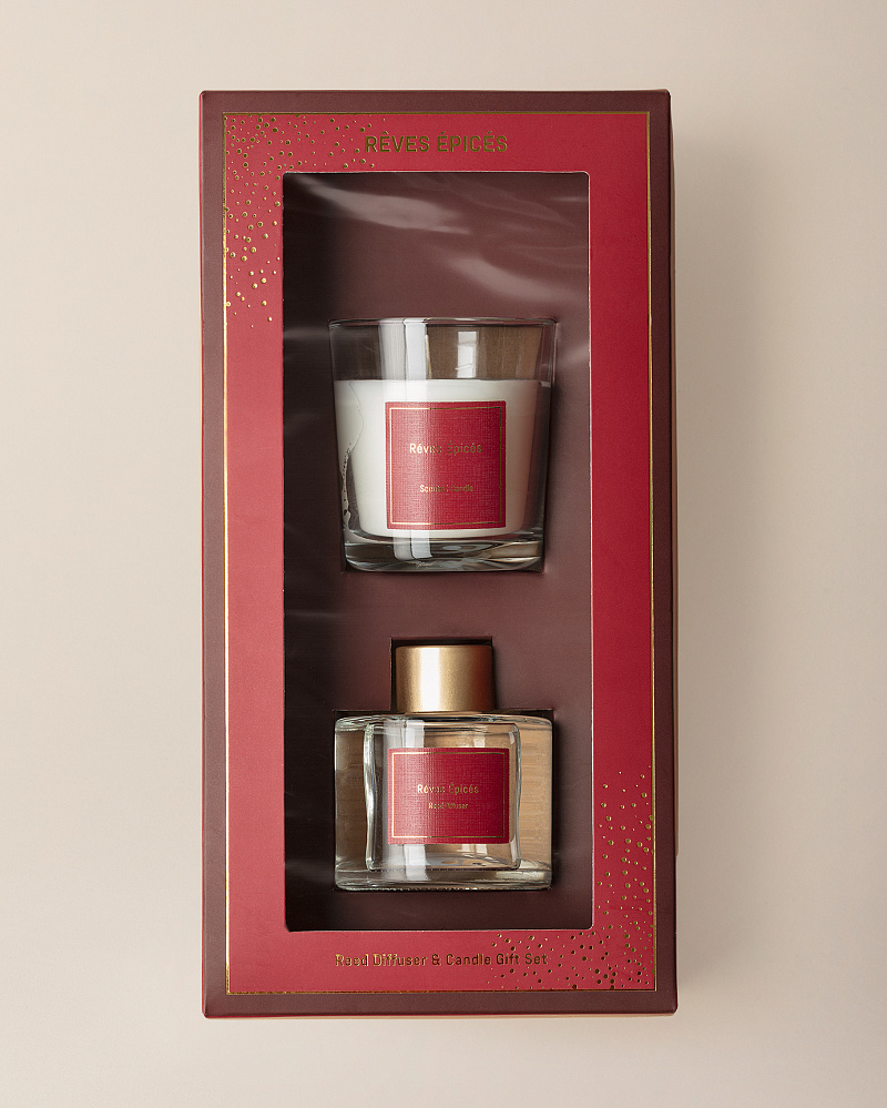 Набор из диффузора и свечи Répertoire, - лимон, корица, ваниль