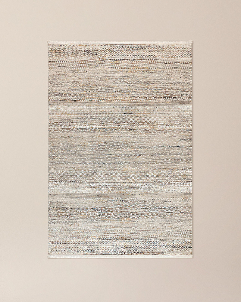 Ковер Lordes 80x150 см. - бежевый / серый