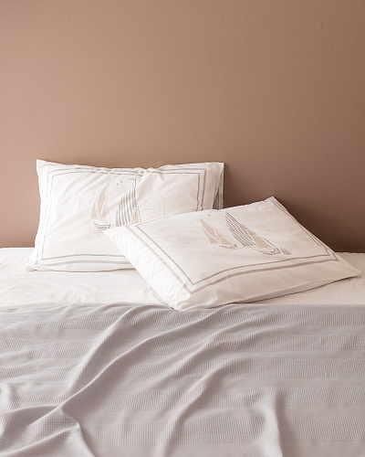 Комплект постельного белья двуспальный Mathilda с покрывалом 240x260 см, - хлопок, лиоцелл