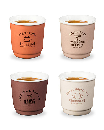 Набор фарфоровых кружек для эспрессо Darci 90мл