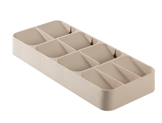 Органайзер для кухонного ящика Grand 16,5x38,5x5,2 см. - светло-бежевый