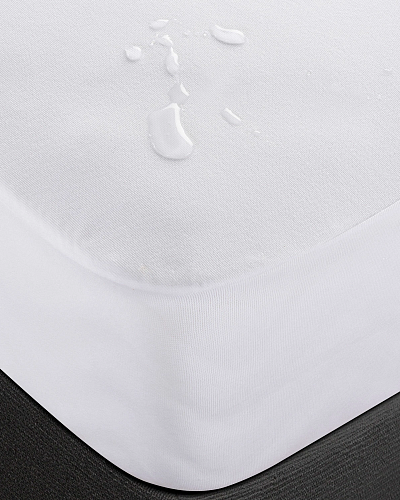 Наматрасник двуспальный водоотталкивающий 180x200 см, белый