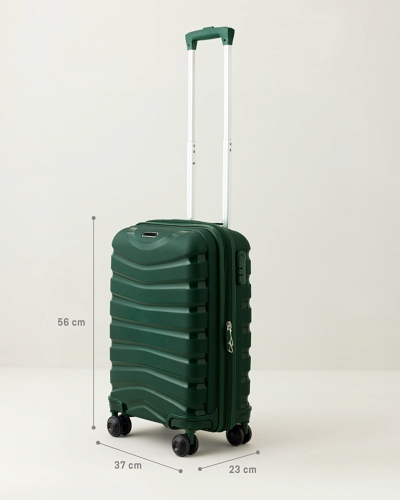 Чемодан Mer 37x23x56 см., 2,5 кг. - зеленый