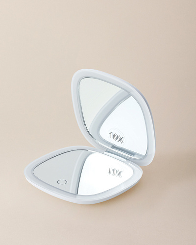 Зеркало светодиодное Petit 10x10x2,3 см, - пластик, стекло