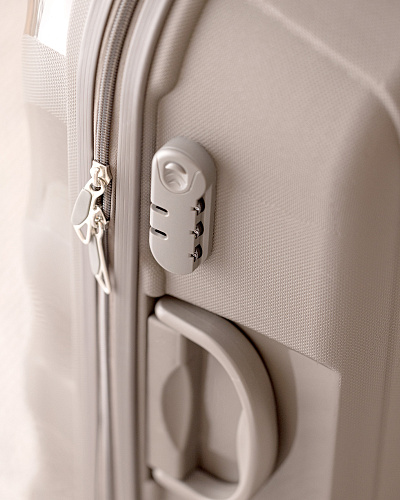 Чемодан Huitre размера XL. - бежевый