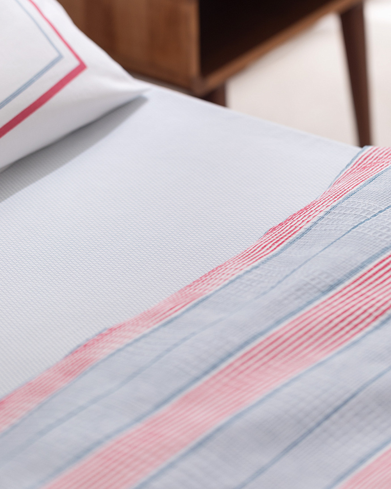 Комплект постельного белья полутораспальный Marc с вафельным покрывалом 160x240 см, - хлопок, лиоцелл