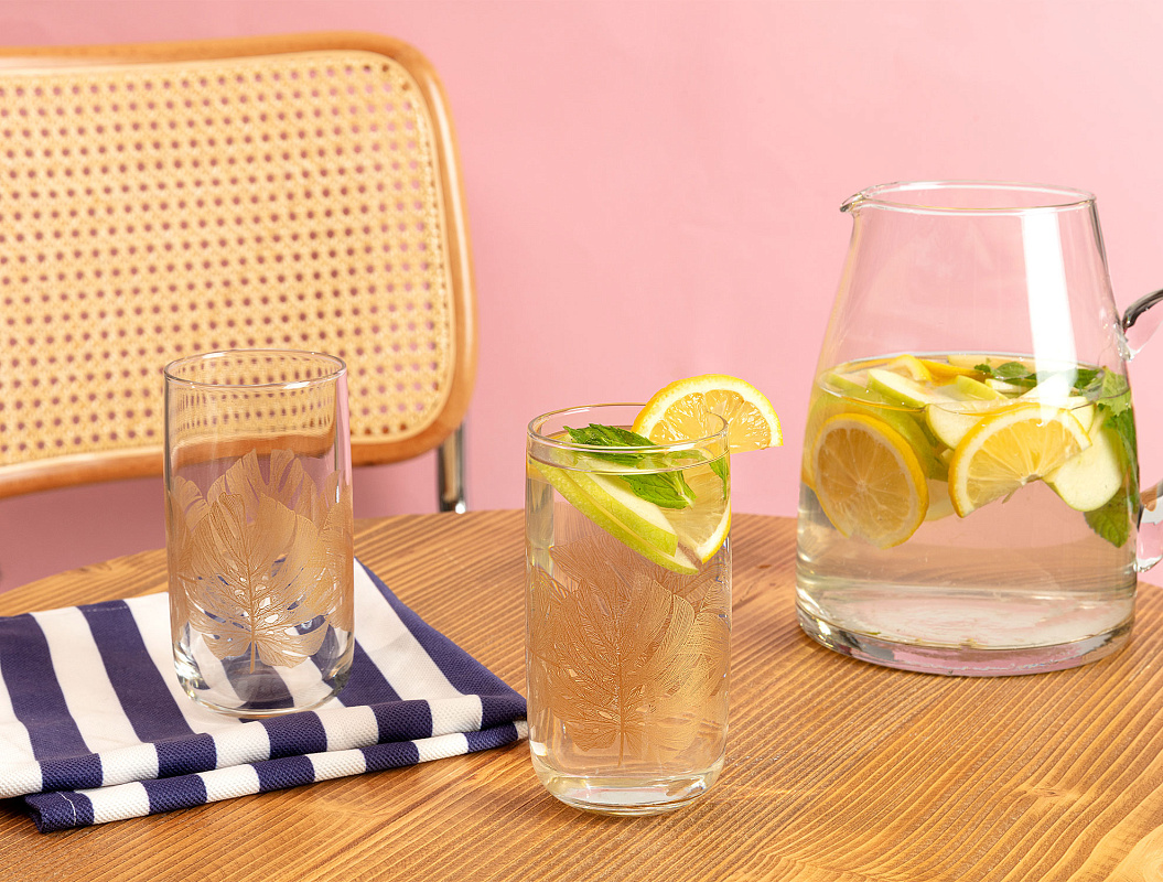 Набор стеклянных стаканов Musette-Golden, 365мл