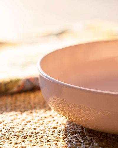 Глубокая тарелка Grasse 20 см. - розовая