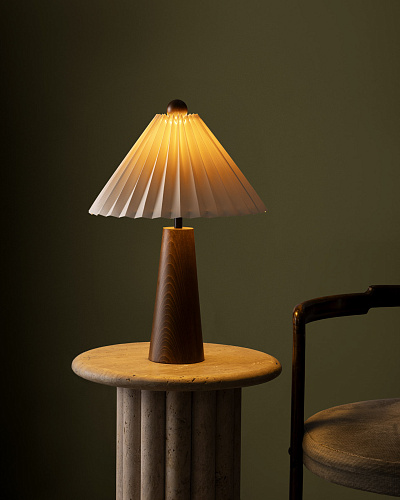 Абажур Elizabeth 51x36x36 см. - экрю / коричневый