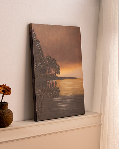 Картина Nicolle 50x70 см. - коричневая