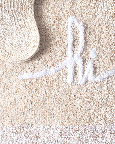 Коврик для ванной Gordes 50x80 см. - бежевый / белый