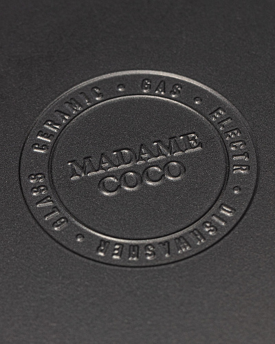 Набор посуды Nano Ceramic из 7 шт., 18-22-26 см. - Темно-серый / Белый