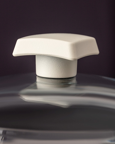 Набор посуды Nano Ceramic из 7 шт., 18-22-26 см. - Темно-серый / Белый