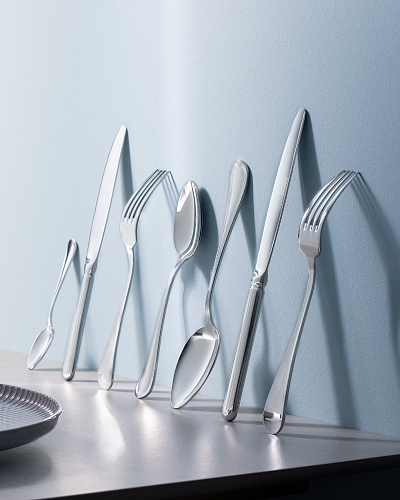 Набор столовых приборов Syrena из 84 шт. - серебристый