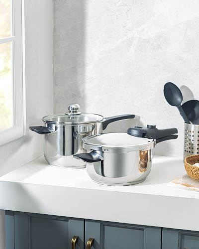 Набор кастрюль-скороварок из нержавеющей стали Fontaines 4-6л