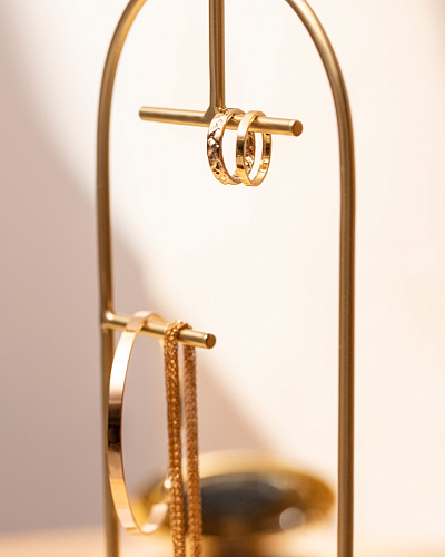 Вешалка для украшений Ferrum 14x8x26 см. - золотистая