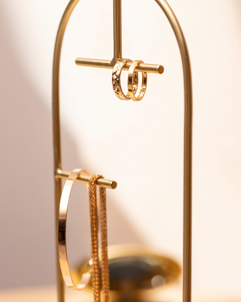 Вешалка для украшений Ferrum 14x8x26 см. - золотистая