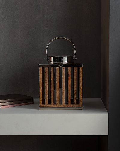 Подсвечник фонарь Ambre 20x20x25 см. - коричневый