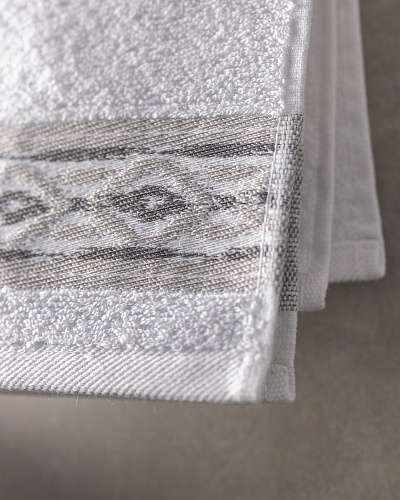 Набор полотенце для рук Daine из 4 шт., 30x45 см. - белый / серый