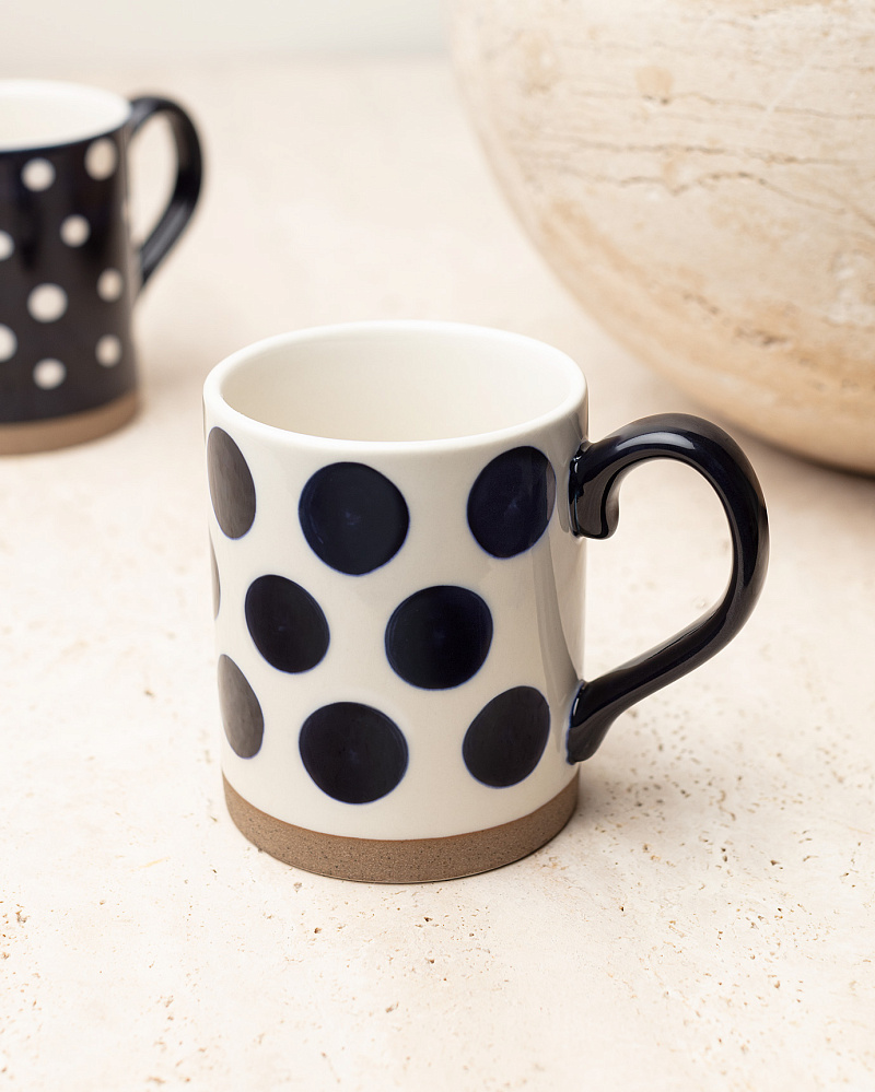 Кружка Jolie 7,5x11x10 см., 400 мл. - белая / синяя