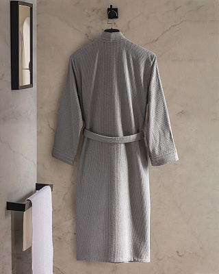 Халат банный унисекс серый