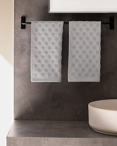 Набор полотенец для рук Puanty из 2 шт., 30x46 см. - светло-серый