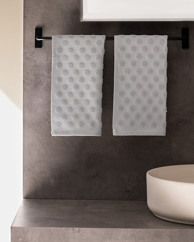 Набор полотенец для рук Puanty из 2 шт., 30x46 см. - светло-серый