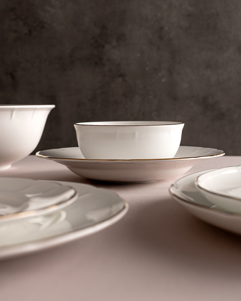 Столовый сервиз Edmon из 56 предметов, - фарфор