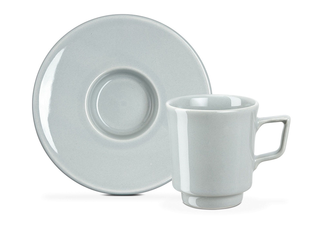 Кофейный набор Bonnie из 2 чашек и 2 блюдец, фарфор, 100мл - мятный