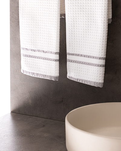 Набор полотенце для рук Jolie из 2 шт., 30x46 см. - белый