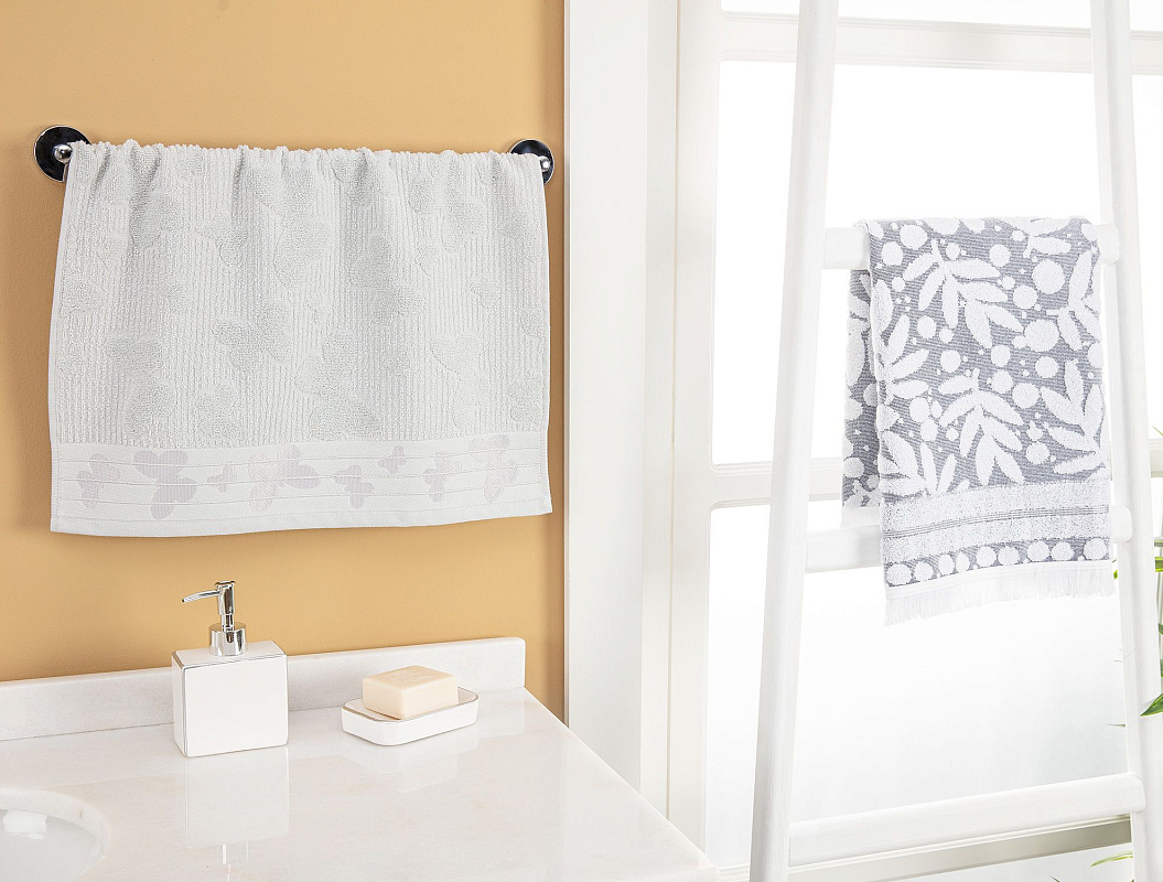 Набор полотенец для лица Clodia из 2 шт., 50x70см - серый