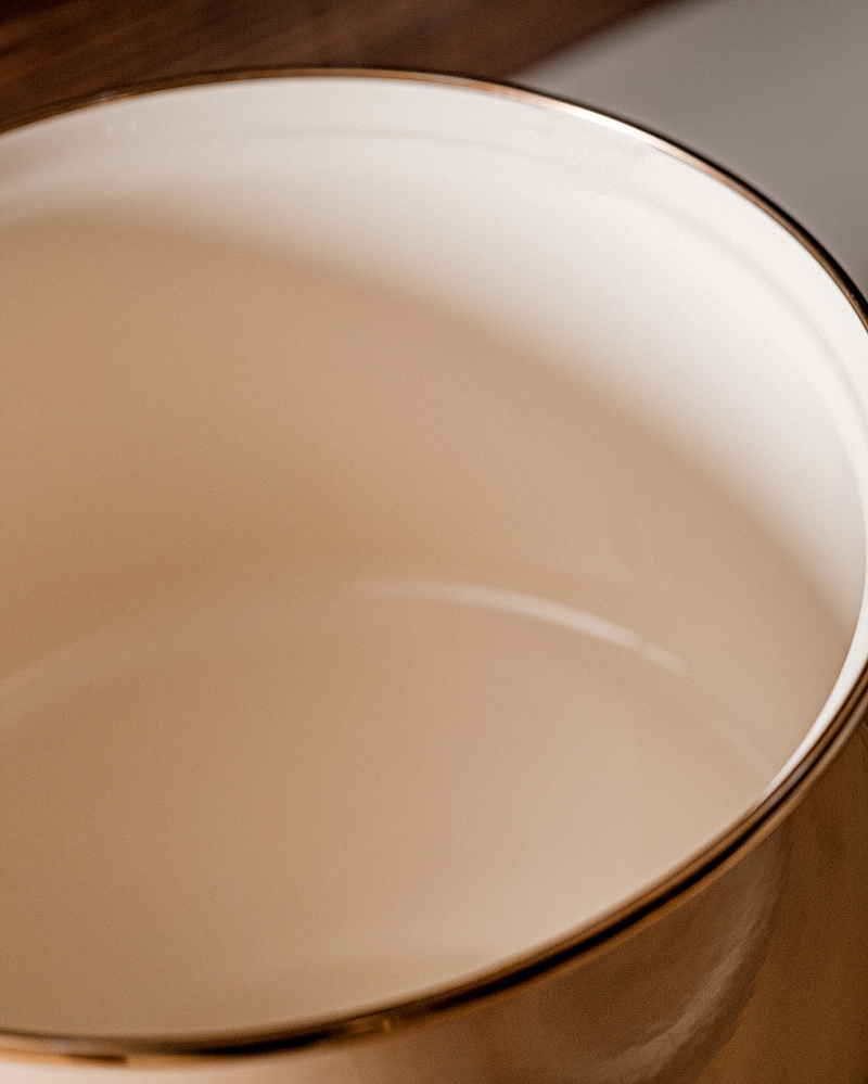 Кастрюля Bonneville с крышкой 4,5 л. - бежевая