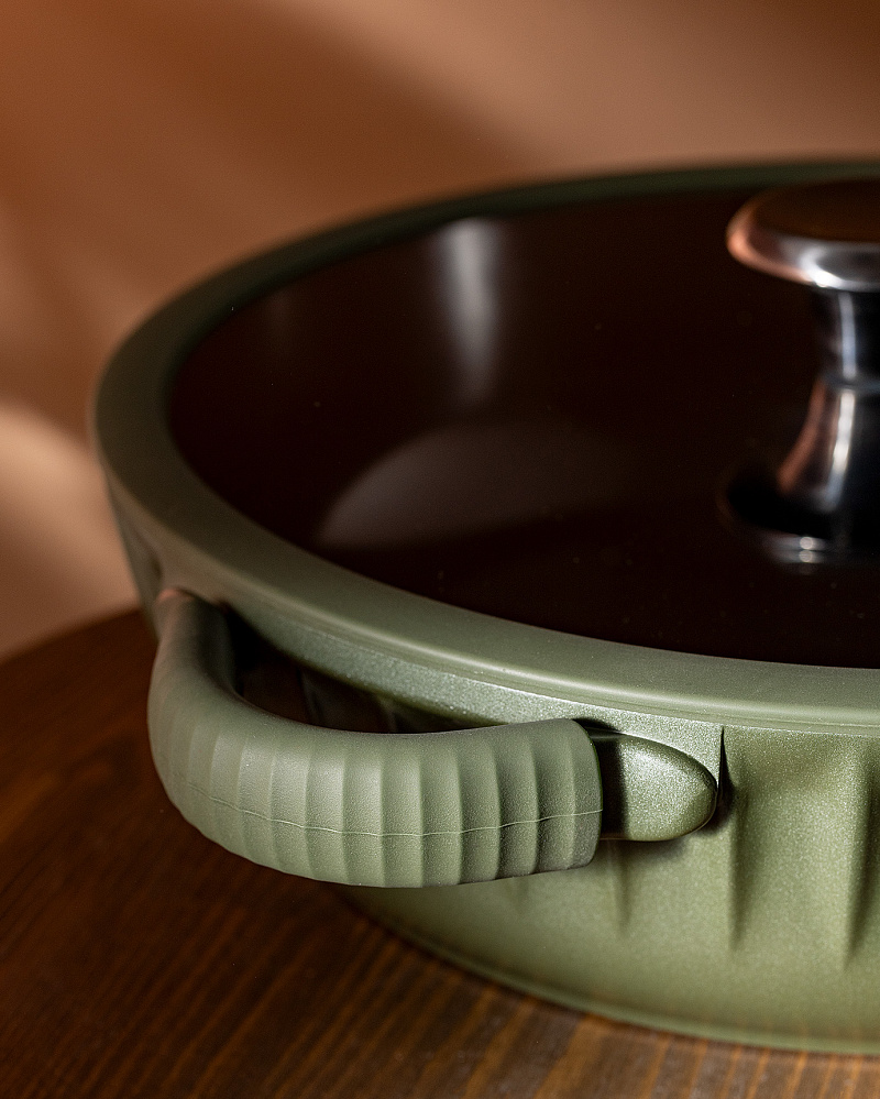 Сковорода Freya с крышкой 28x7 см, - алюминий